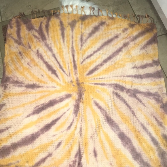 TURKISH COTTON WAFFLE TIE DYE TOWEL/BLANKET - Picture 5 of 6